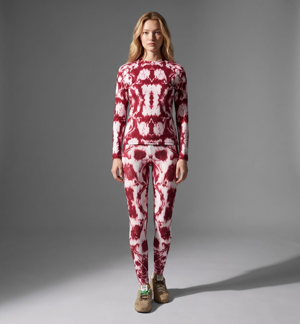 Wine Blossom Lycra Top