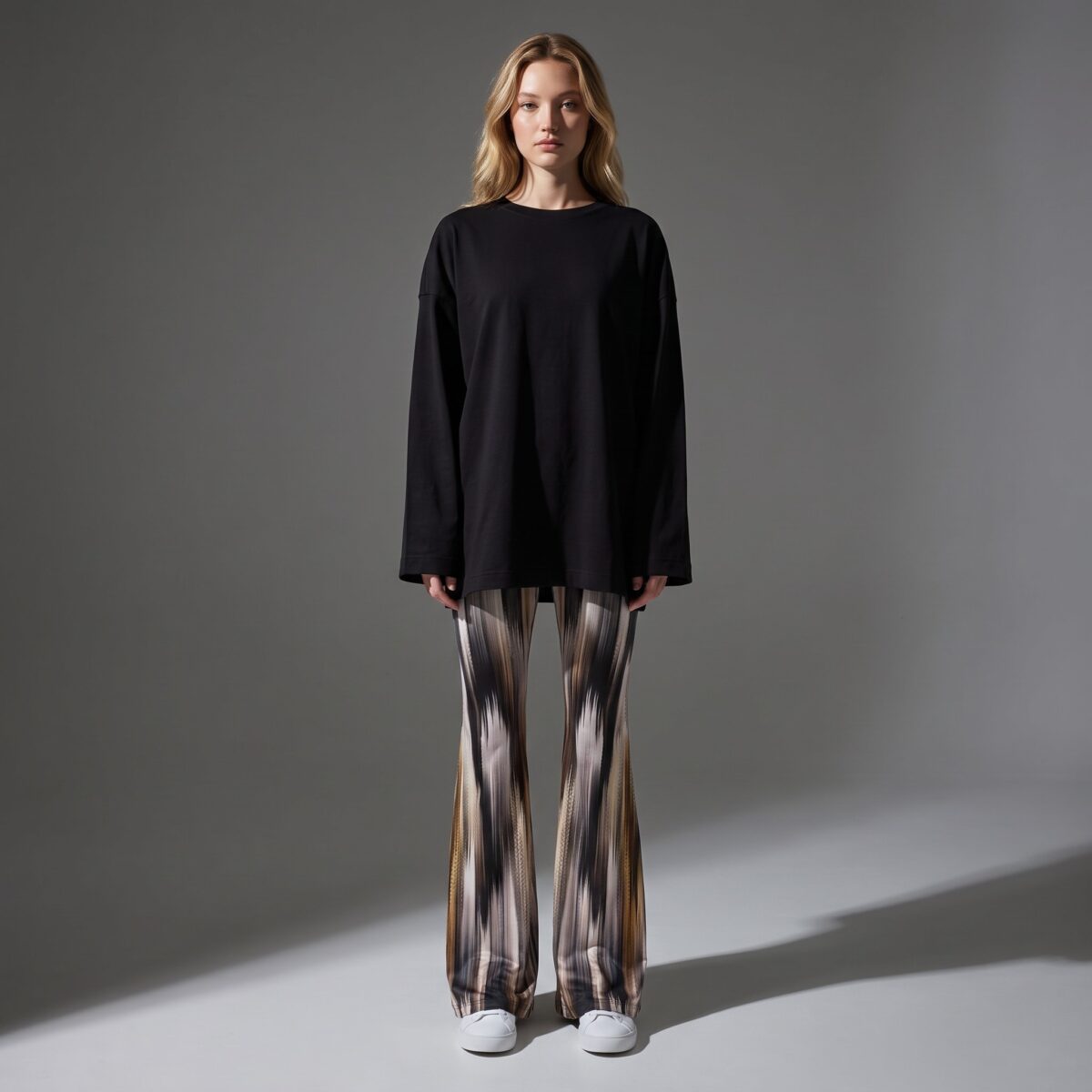 Black Oversized Cotton Sweatshirt