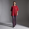 Type Love Heart Logo Puff T-Shirt Burgundy